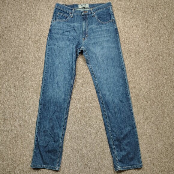 WRANGLER Regular Fit Jeans Men's 32x36 Blue Cotton Blend Stretch Denim Classic - Picture 1 of 7